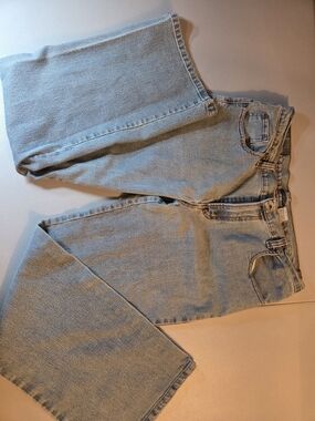 Vintage Jordache wide leg jeans 15/16 90s y2k light wash stretch
